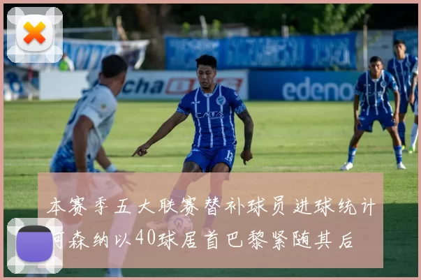 本赛季五大联赛替补球员进球统计阿森纳以40球居首巴黎紧随其后
